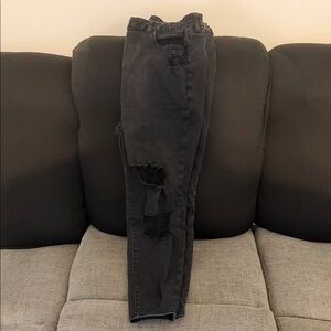 American Eagle Outfitters Black Distressed Jeans